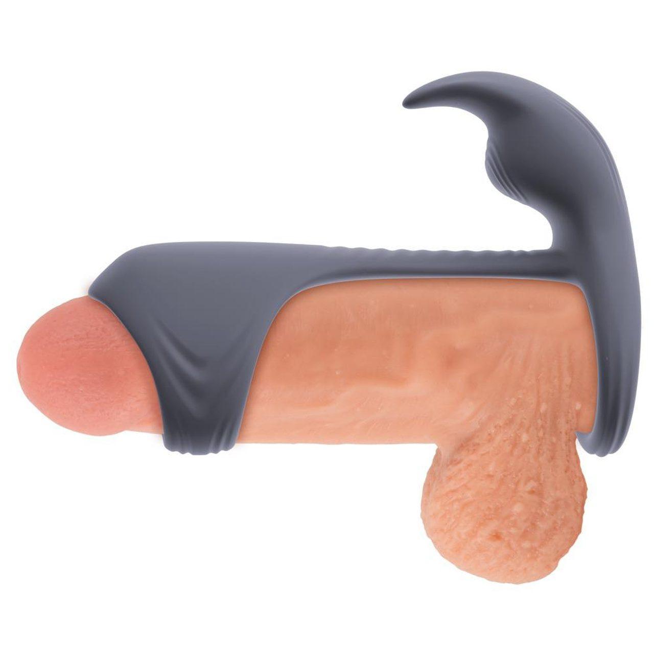 Podwójny pierścień wibrujący z pilotem i stymulatorem łechtaczki | Loris.pl