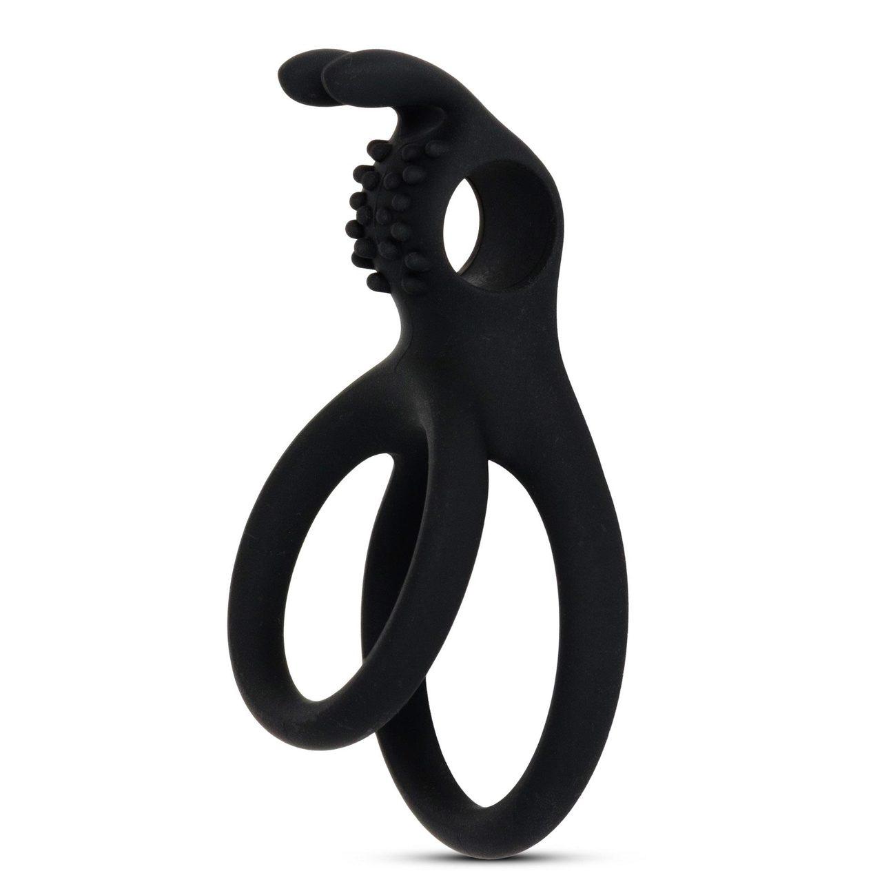 Podwójny pierścień erekcyjny z „uszami królika” – silikon medyczny | Loris.pl