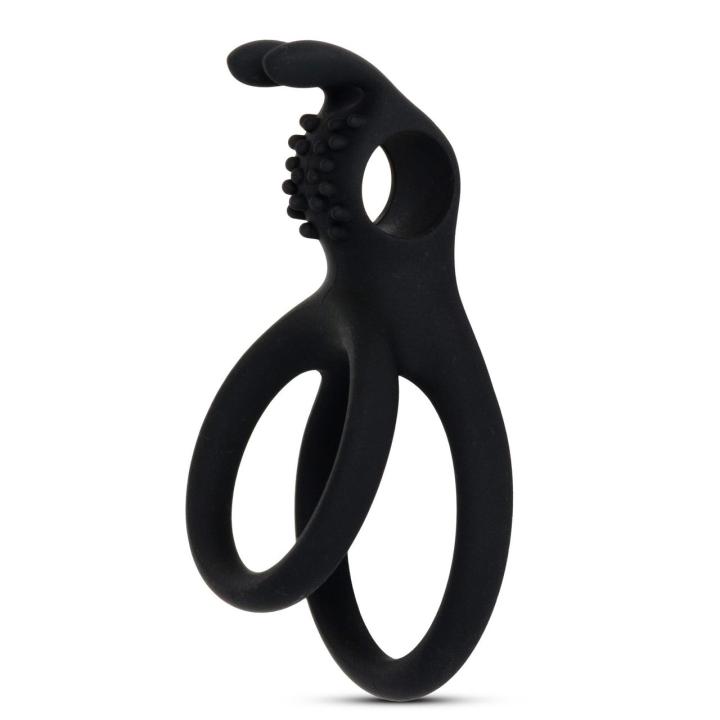 Podwójny pierścień erekcyjny z „uszami królika” – silikon medyczny | Loris.pl