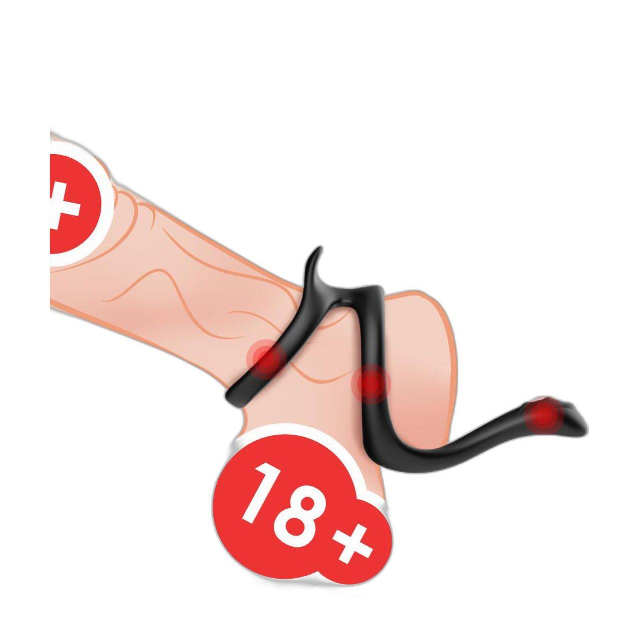 Podwójny pierścień erekcyjny bez wibracji | silikon medyczny | Loris.pl