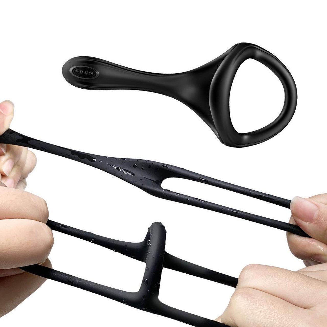 Podwójny pierścień erekcyjny bez wibracji - silikon medyczny | Loris.pl