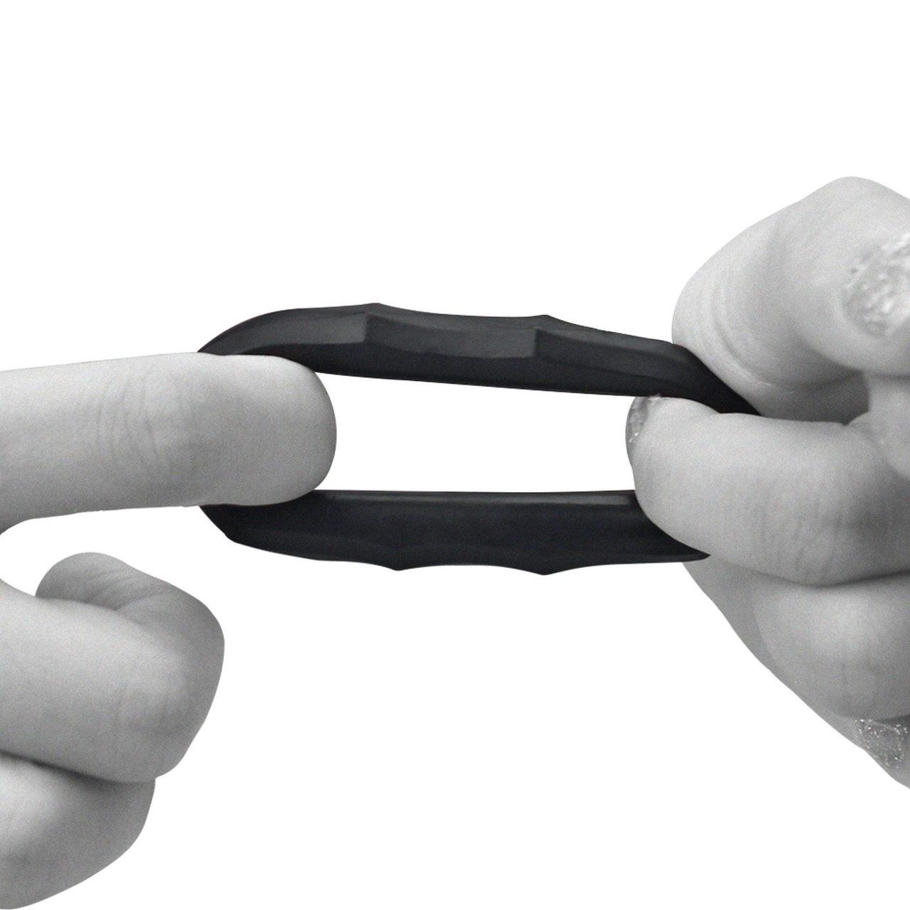 Pierścień erekcyjny czarny TPE bez wibracji elastyczny | Loris.pl