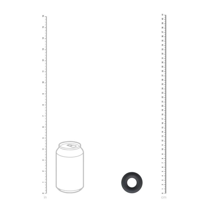 Silikonowy pierścień erekcyjny bez wibracji s czarny | Loris.pl