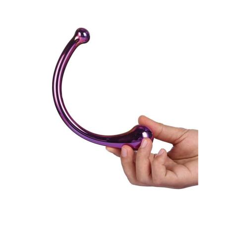 Zakrzywione szklane dildo 17 cm do punktu g i zabawy temperaturą