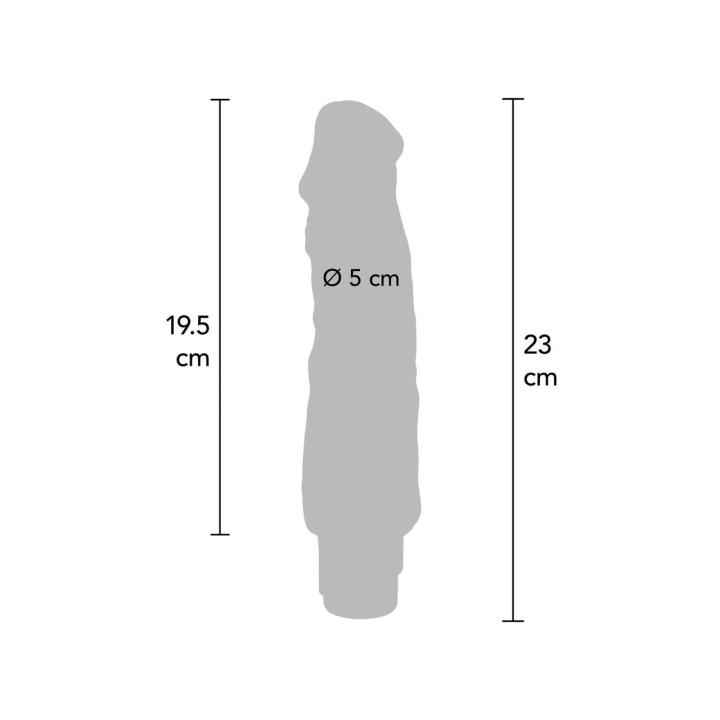 Realistyczny wibrator 23 cm dual density cielisty | Wodoodporny