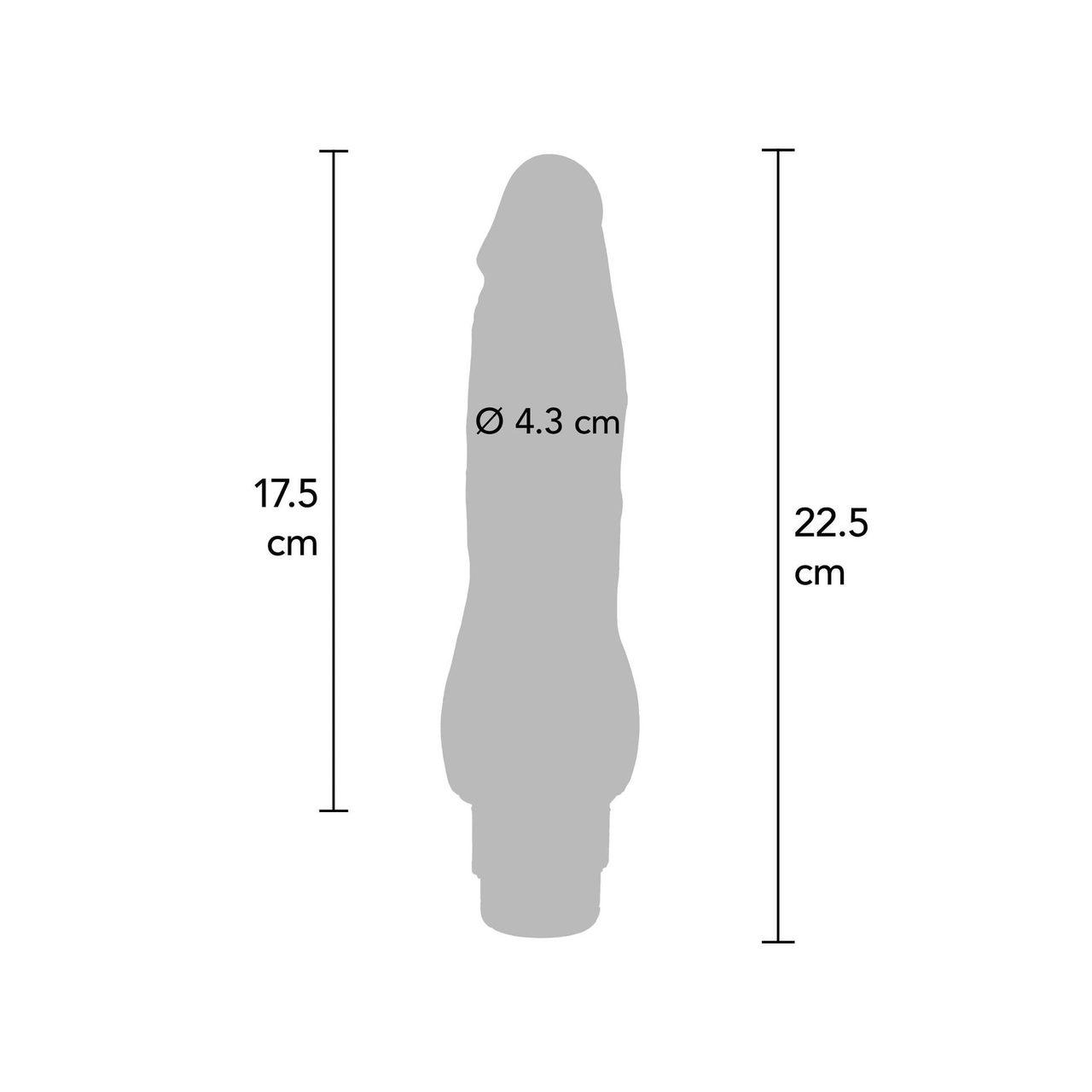 Realistyczny wibrator dual density gładki cielisty 22,5 cm | Loris.pl