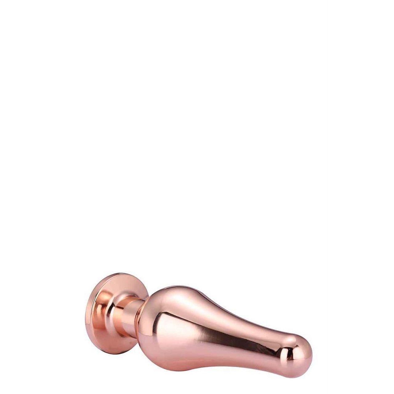 Korek analny rose gold z kamieniem – metalowa biżuteria analna