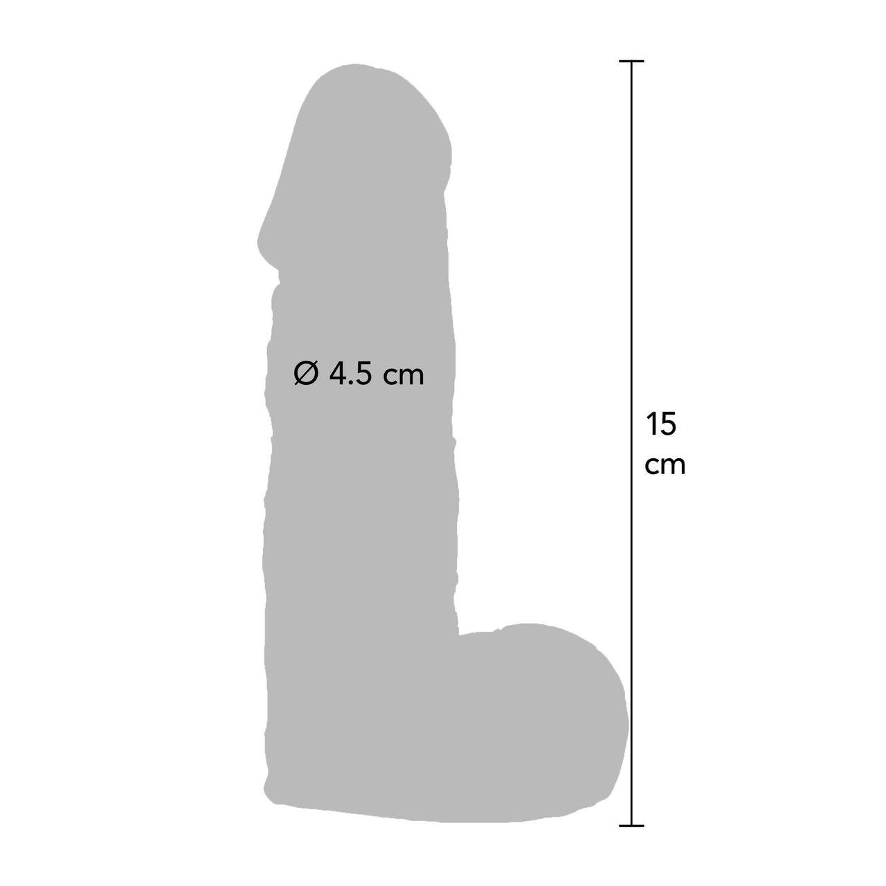 Realistyczne dildo 15 cm cieliste z fakturą żył | Loris.pl