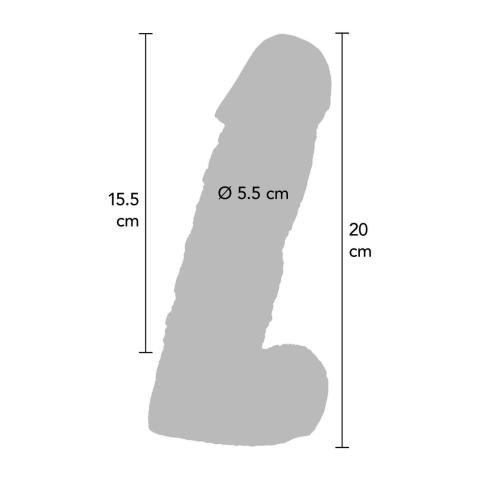 Realistyczne Dildo 20 cm Jasny Odcień Skóry – Intensywna Faktura