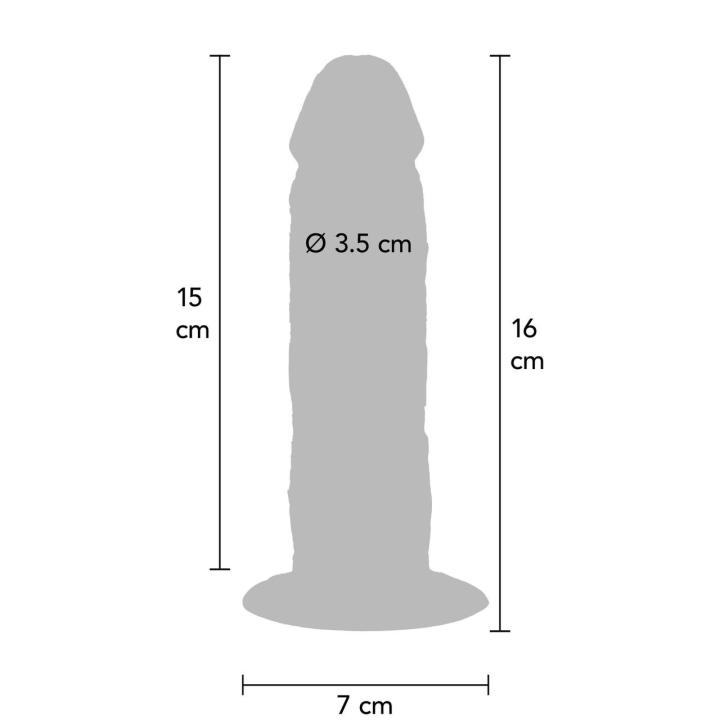 Realistyczne dildo z ruchomym napletkiem 15 cm karmelowe