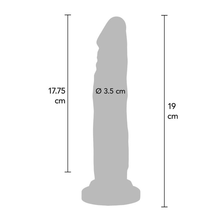 Realistyczne dildo z przyssawką 19,1 cm różowe | Loris.pl