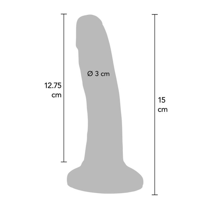 Realistyczne dildo 15,0 cm niebieskie z przyssawką | Loris.pl