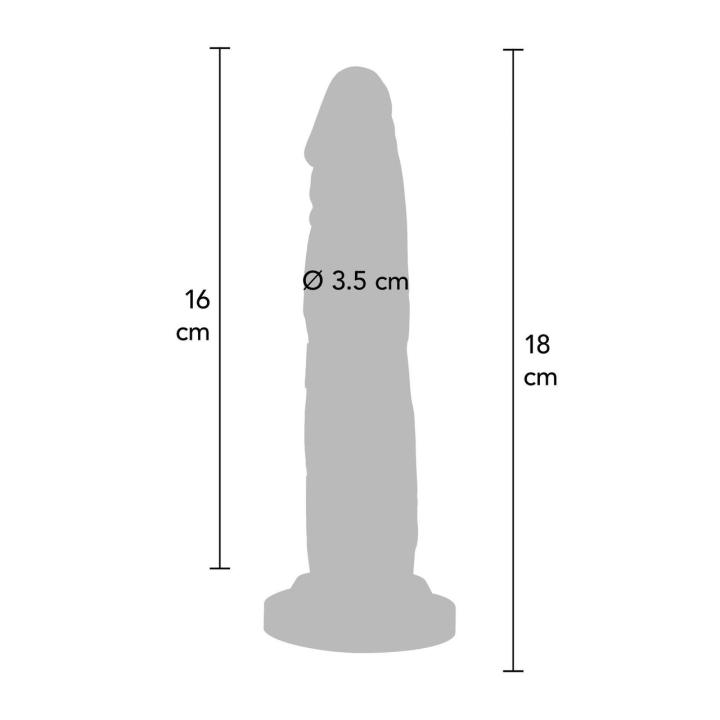Realistyczne dildo 17,8 cm cieliste z przyssawką | Loris.pl