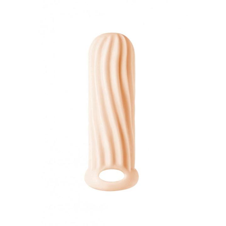 Szeroka nakładka na penisa poszerzająca z pierścieniem | Loris.pl