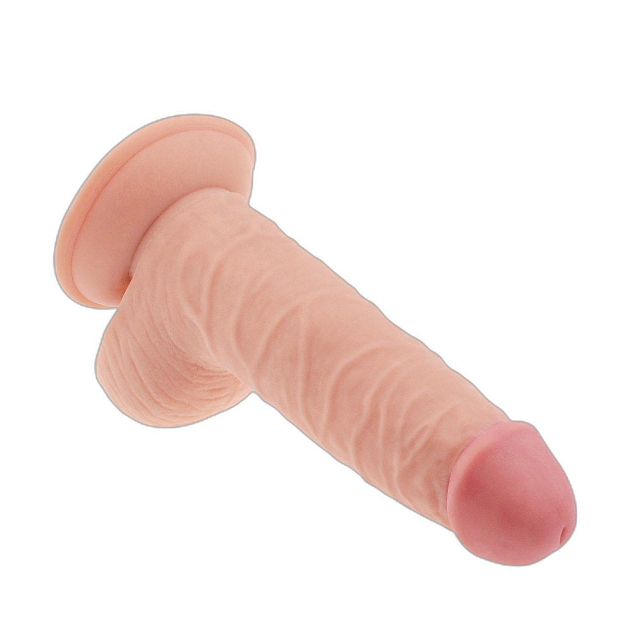 Realistyczne dildo z przyssawką 19 cm ultra miękkie TPE | Loris.pl