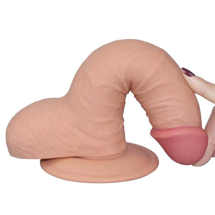Realistyczne dildo z przyssawką 19 cm ultra miękkie TPE