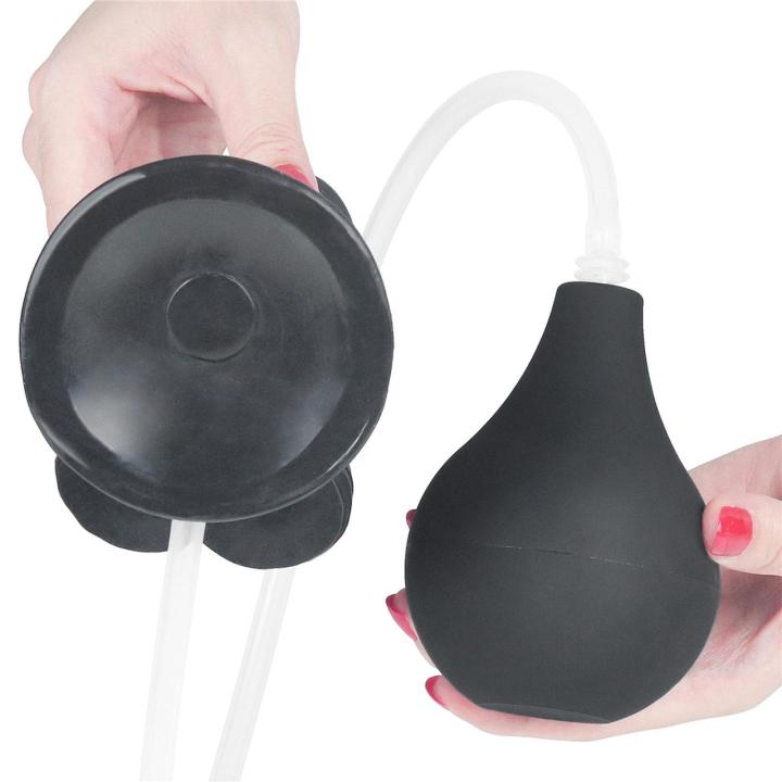Realistyczne dildo do squirtingu z przyssawką 22,5 cm czarne