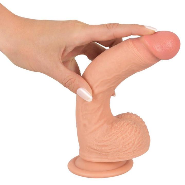 Realistyczne dildo z przyssawką 21,7 cm – silikon płynny | Loris.pl