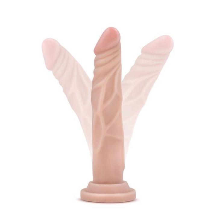Realistyczne dildo z przyssawką 19 cm beżowe | Loris.pl