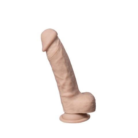Realistyczne dildo termoaktywne z jądrami 21 cm z przyssawką
