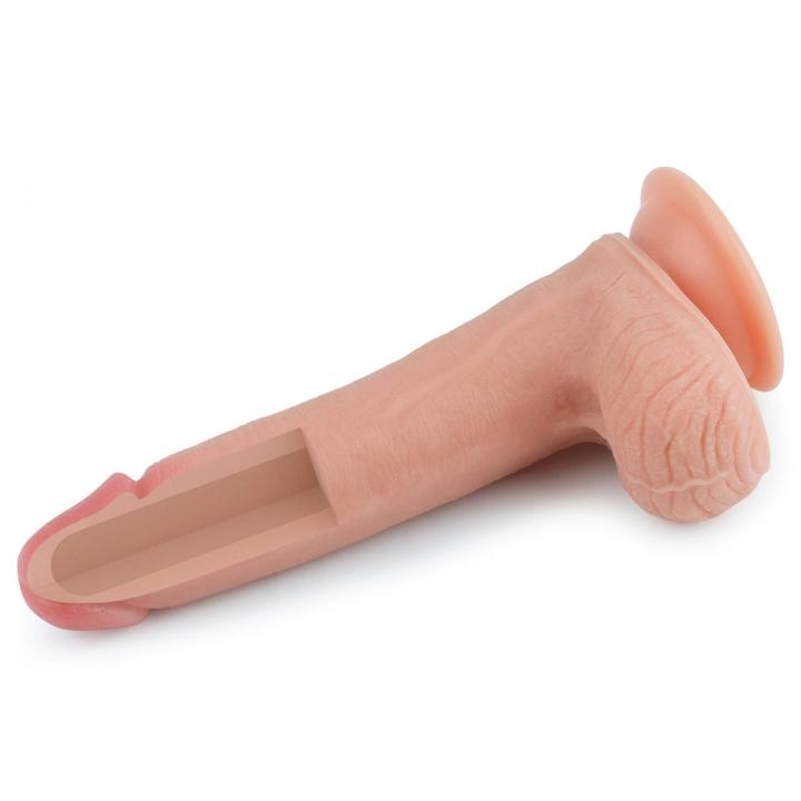 Realistyczne dildo 20,5 cm z przyssawką | Podwójna warstwa silikonu