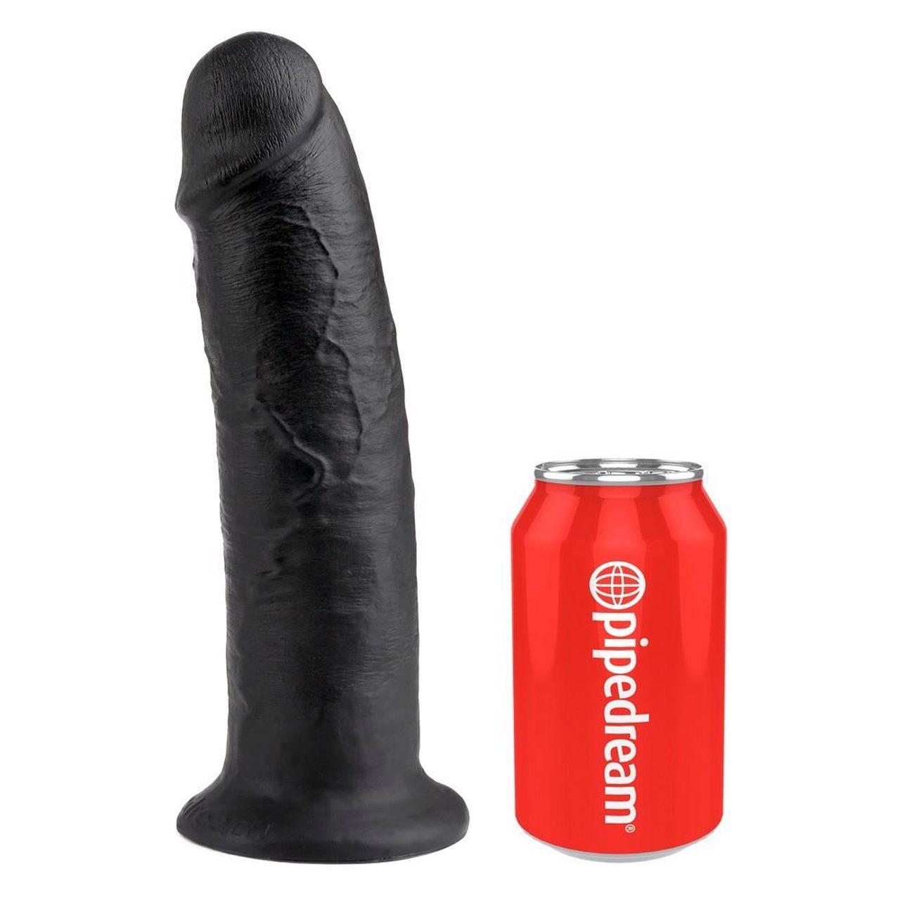 Realistyczne dildo z przyssawką 25 cm ciemne | Loris.pl