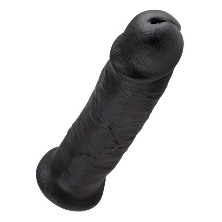 Realistyczne dildo z przyssawką 25 cm ciemne