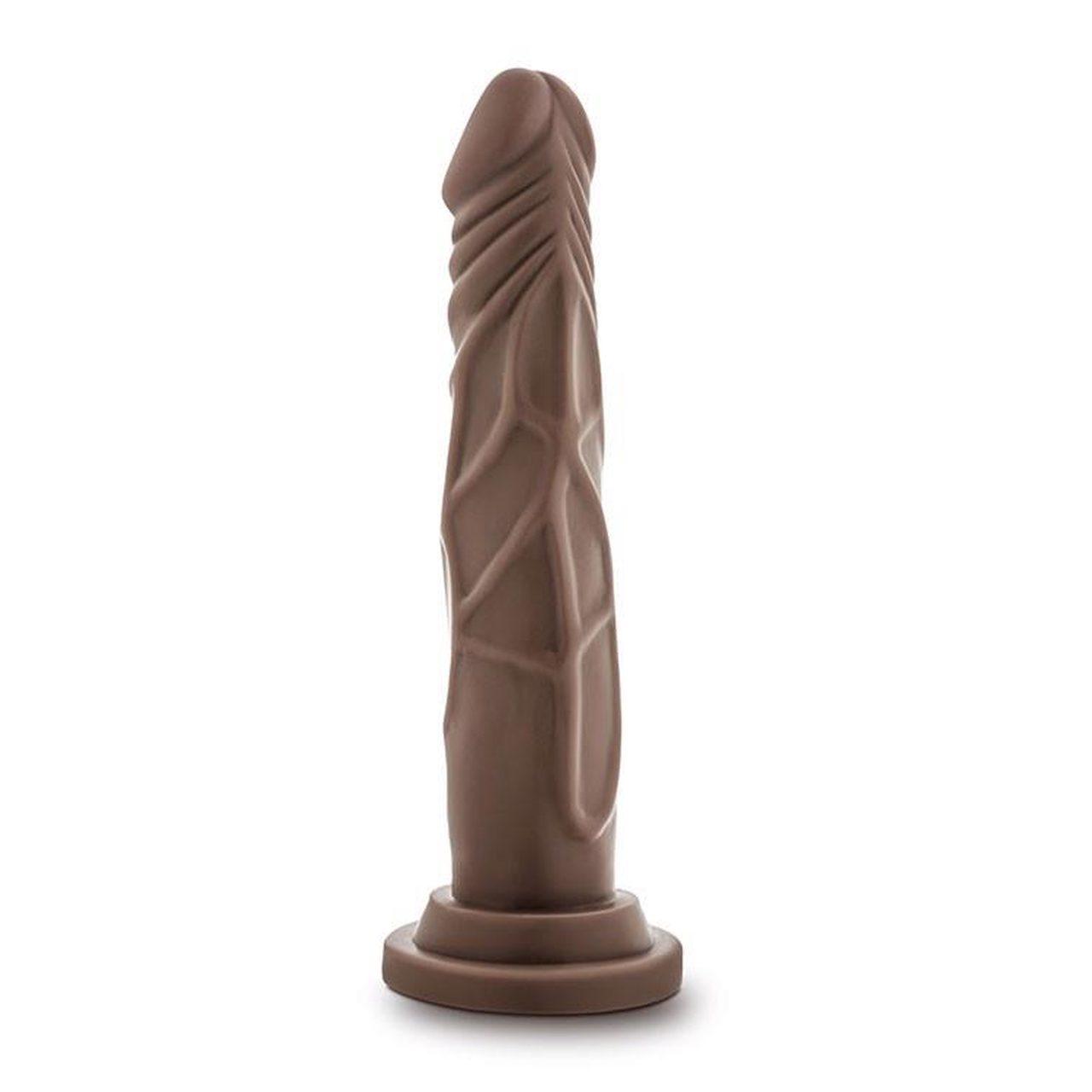 Realistyczne dildo z przyssawką 19 cm czekoladowe | Loris.pl