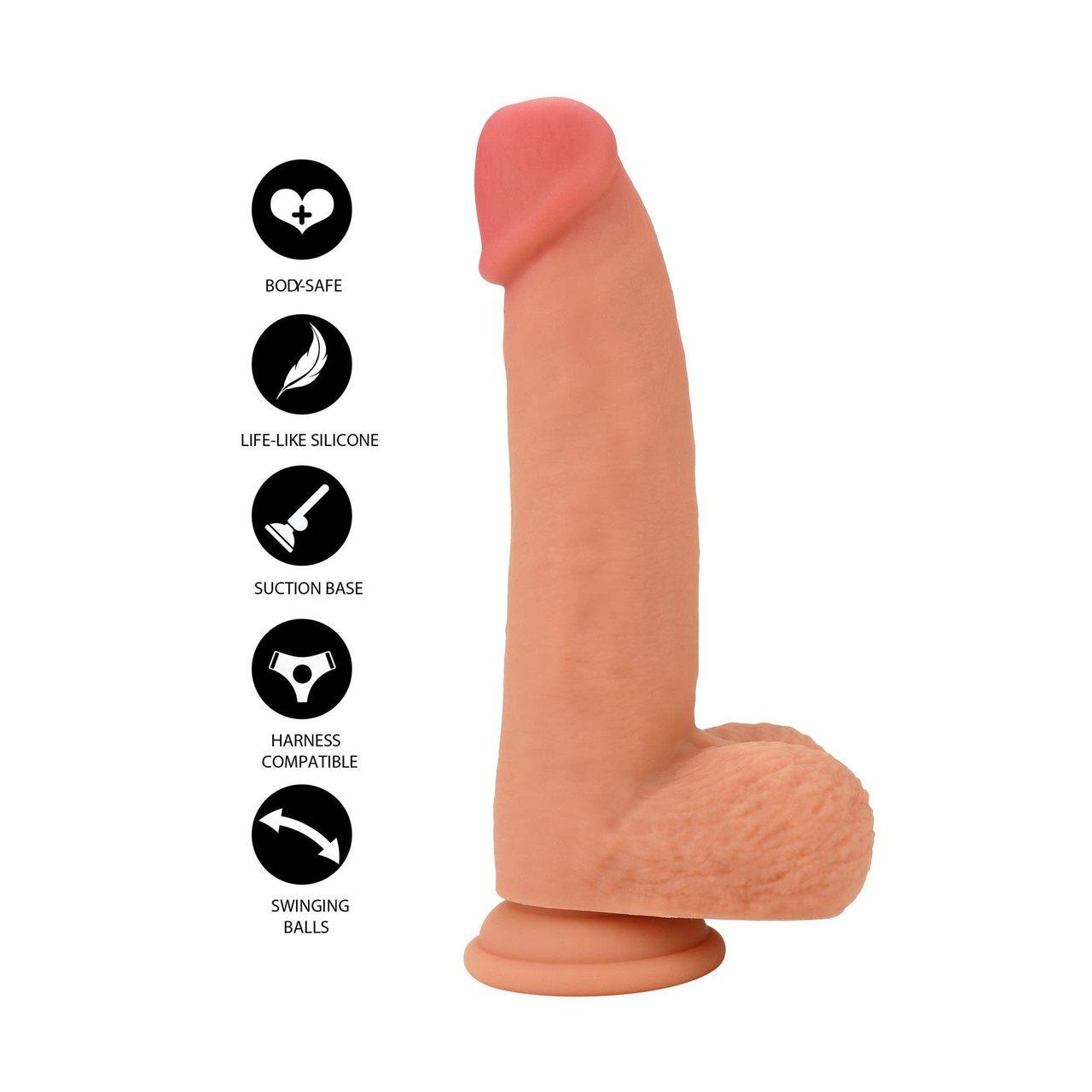 Realistyczna nakładka przedłużająca silikon 19 cm – z przyssawką | Loris.pl
