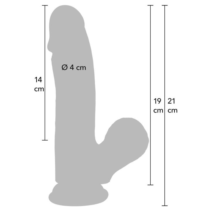 Realistyczna nakładka przedłużająca silikon 19 cm – z przyssawką