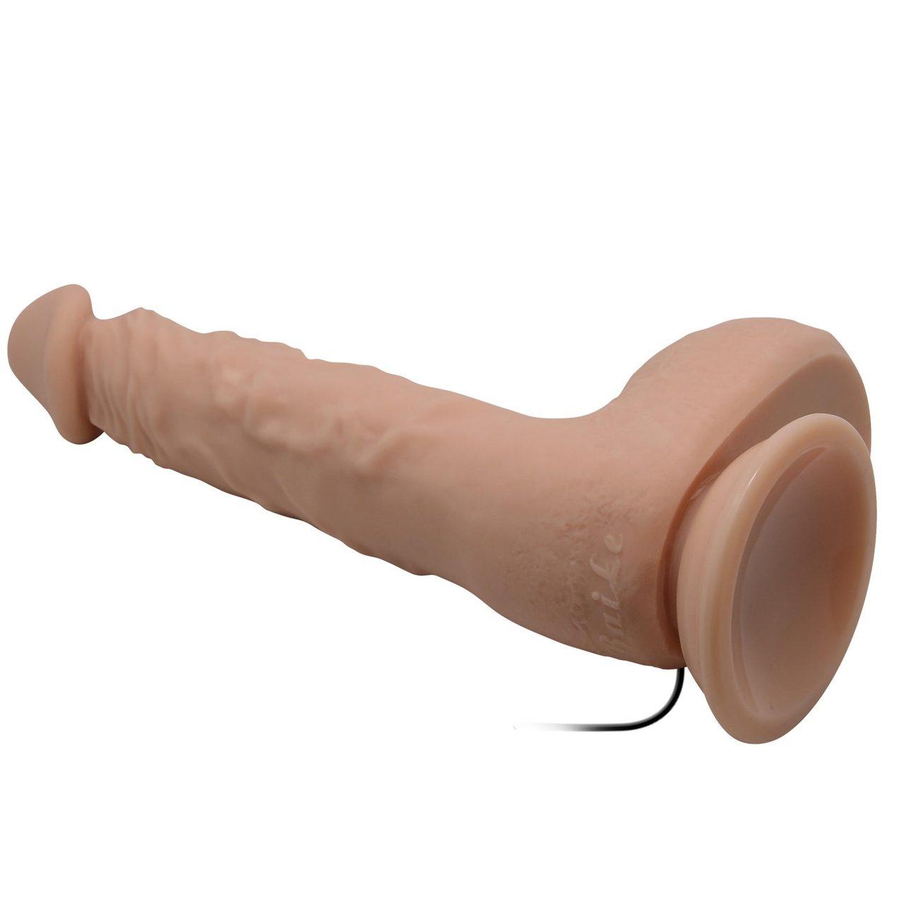 Realistyczne dildo wibrujące z przyssawką 24,9 cm | Loris.pl