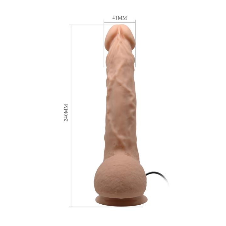 Realistyczne dildo wibrujące z przyssawką 24,9 cm | Loris.pl