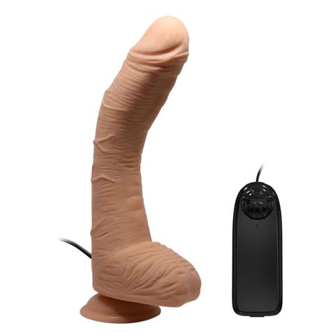 Realistyczne dildo wibrujące z przyssawką 27,9 cm – punkt G i prostata