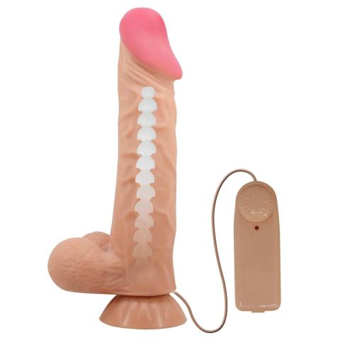 Realistyczne dildo wibrujące z przyssawką 23,9 cm cieliste