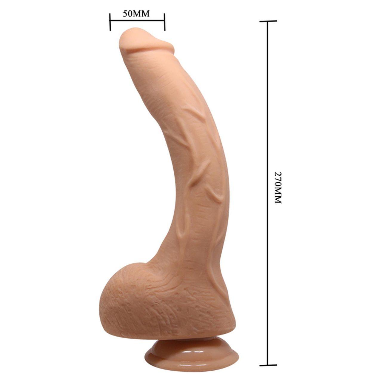 Realistyczne dildo z przyssawką 26,9 cm i wibracjami | Loris.pl