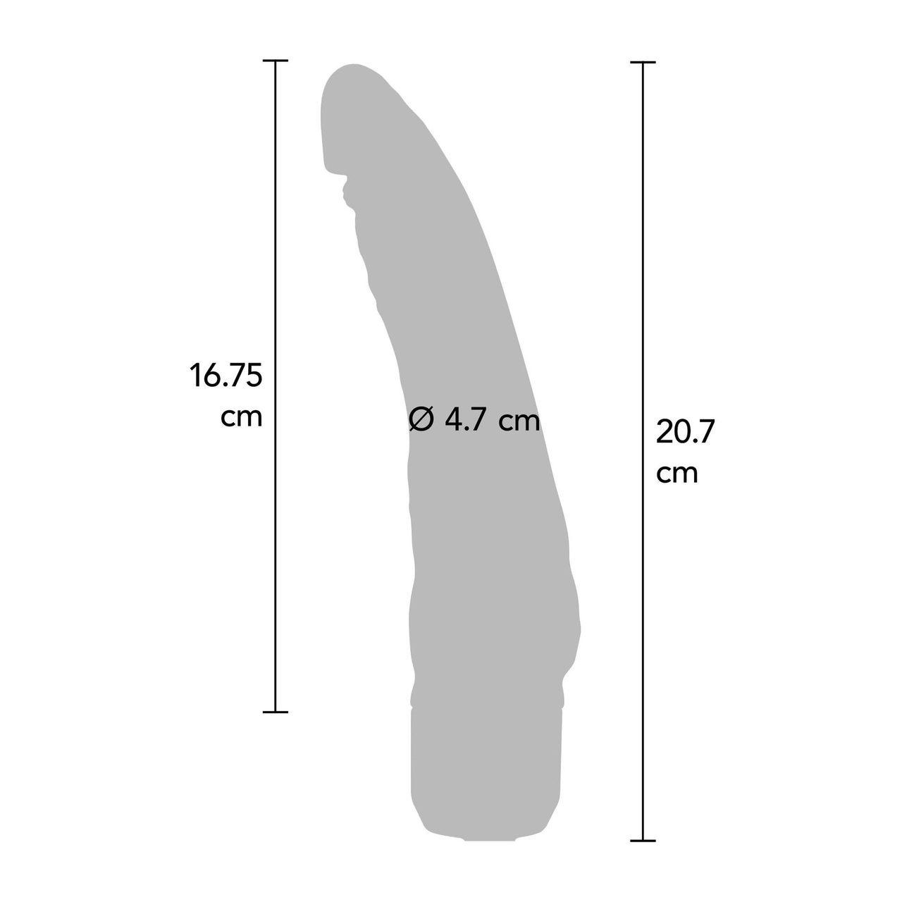 Smukły realistyczny wibrator silikonowy czarny 7 trybów | Loris.pl