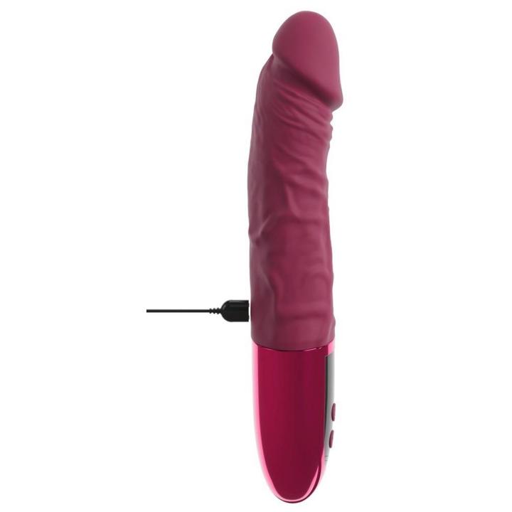 Realistyczny wibrator silikonowy 23 cm – 12 trybów, USB, LED