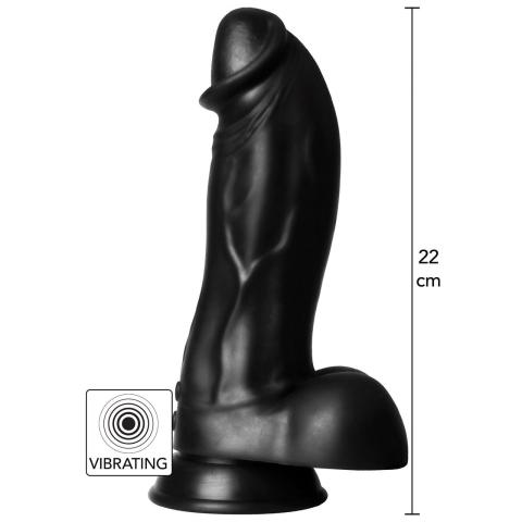 Wibrujące dildo dinozaur z boost i przyssawką czarne