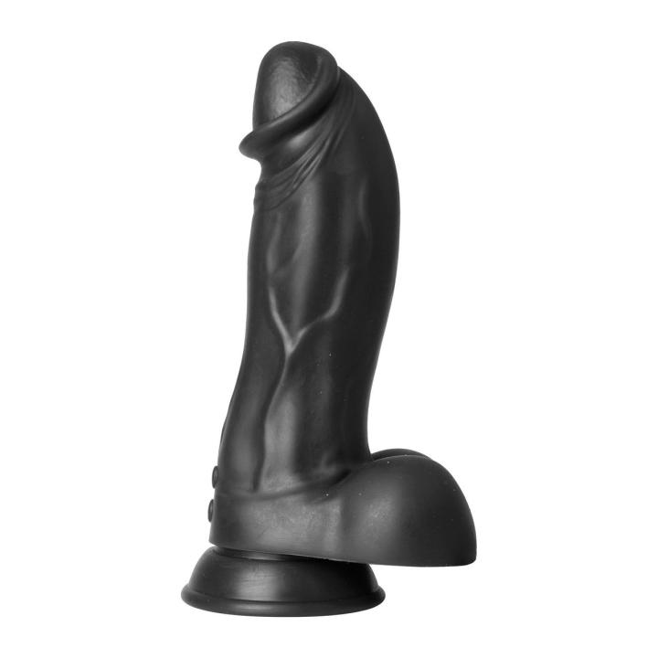 Wibrujące dildo dinozaur z boost i przyssawką czarne