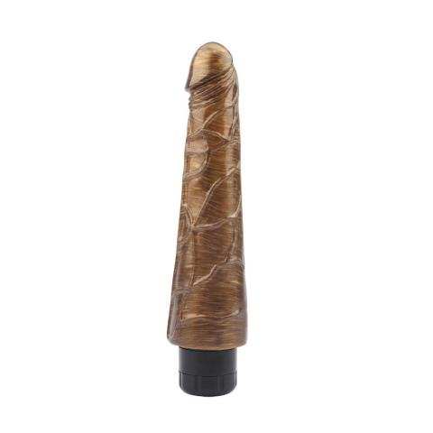 Złoty wibrator realistyczny 23 cm | Płynna regulacja wibracji