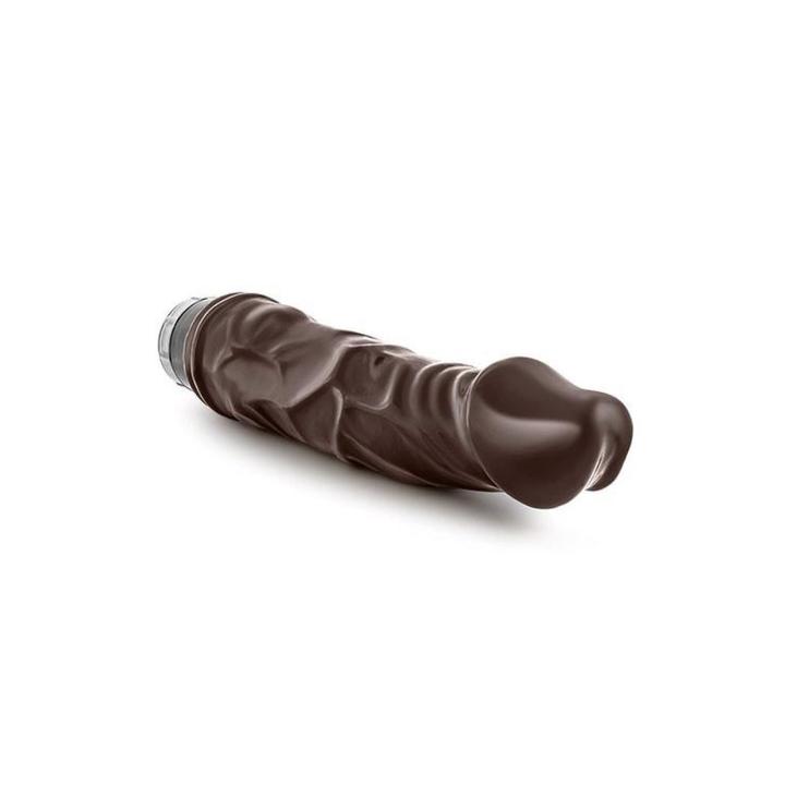 Realistyczny wibrator 21,5 cm czekoladowy – wodoodporny, mocne wibracje