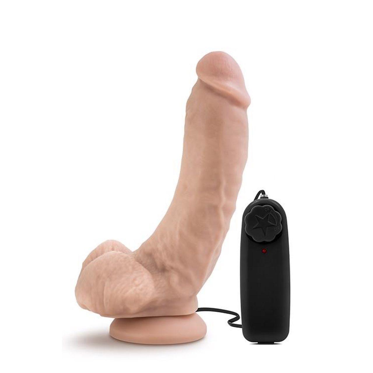 Realistyczny wibrator 22,8 cm z przyssawką i pilotem | Loris.pl