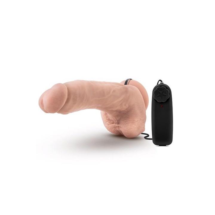 Realistyczny wibrator 22,8 cm z przyssawką i pilotem | Loris.pl