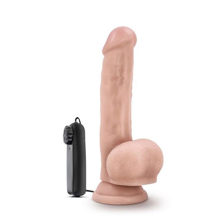 Realistyczny wibrator z przyssawką i wibracjami 22,2 cm