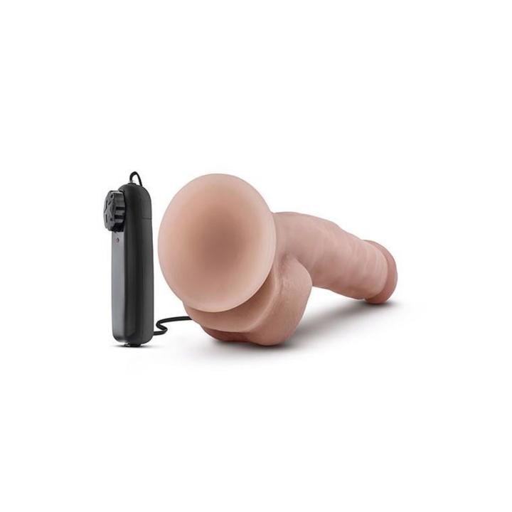 Realistyczny wibrator z przyssawką i wibracjami 22,2 cm