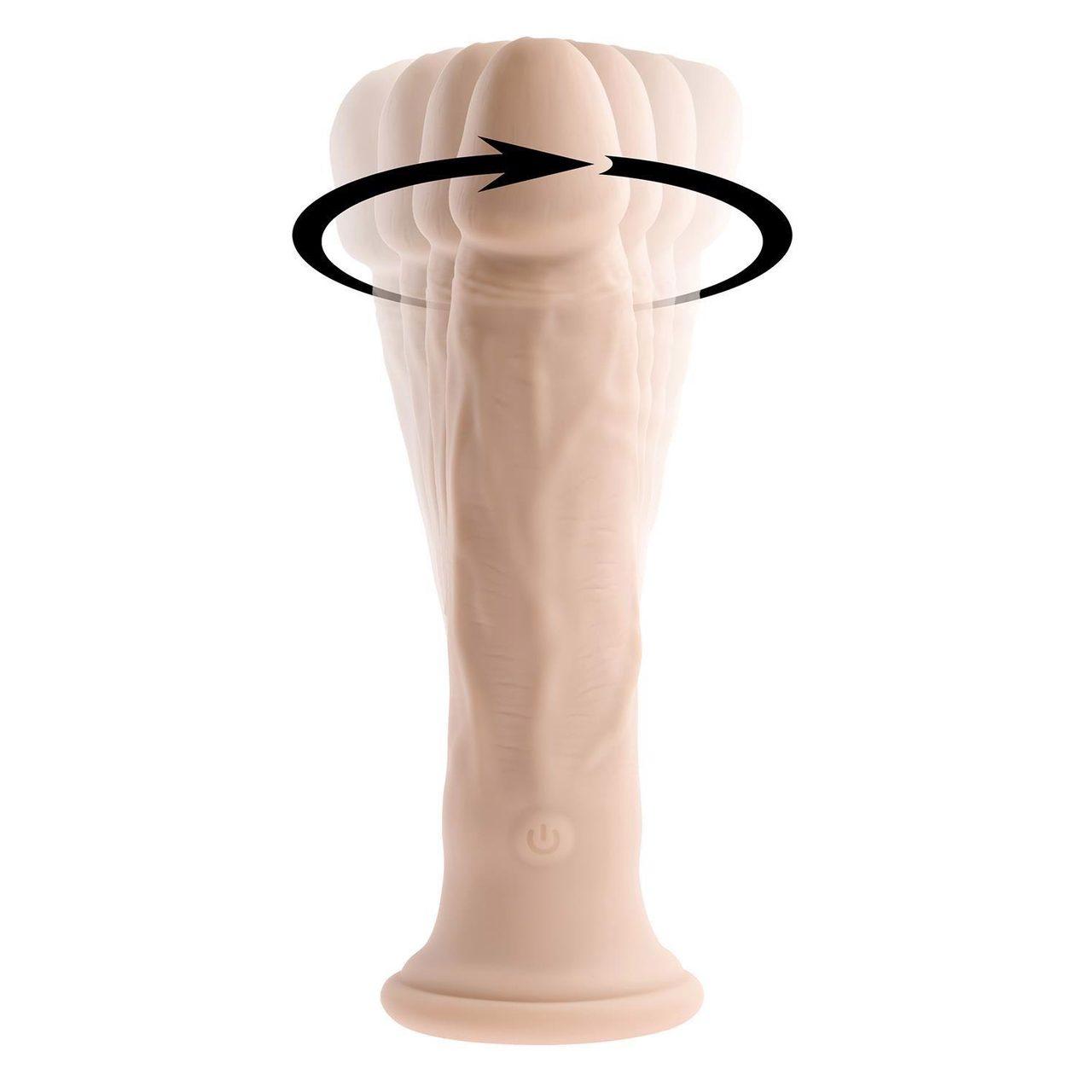 Realistyczny wibrator rotacyjny z pilotem i przyssawką 23,6 cm | Loris.pl