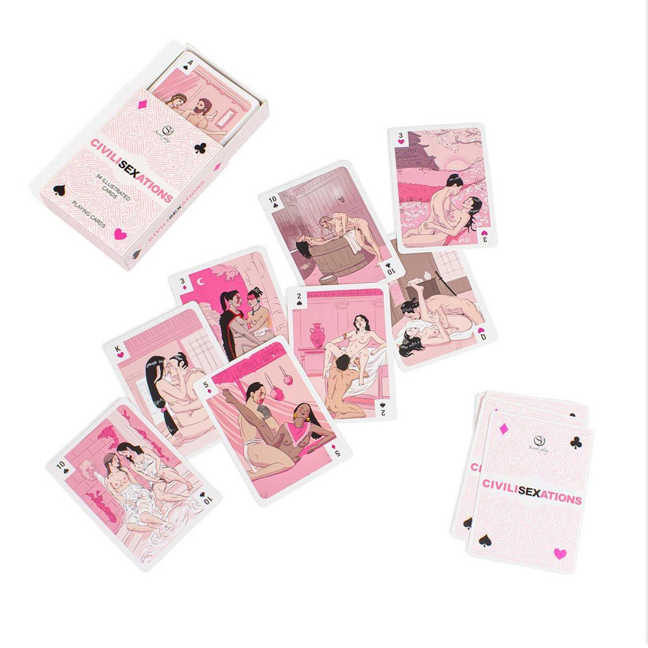 Zmysłowa talia kart 54 szt. z ilustracjami cywilizacji | Loris.pl