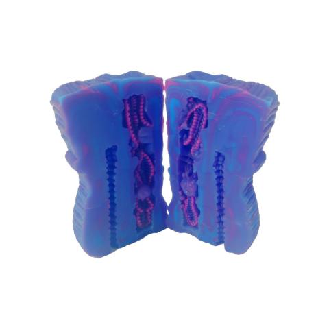 Realistyczny masturbator męski 2 wejścia silikon 16,5 cm