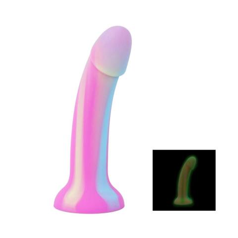 Różowe dildo silikonowe świecące w ciemności