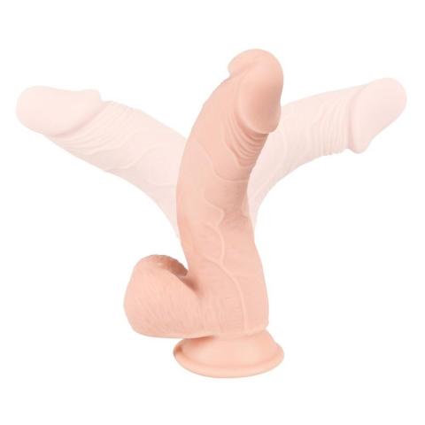 Realistyczne dildo 24 cm z przyssawką – miękkie TPE